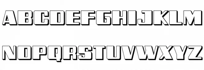 Galactic Storm 3D Font Litere mari