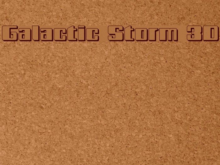 Galactic Storm 3D Font examples