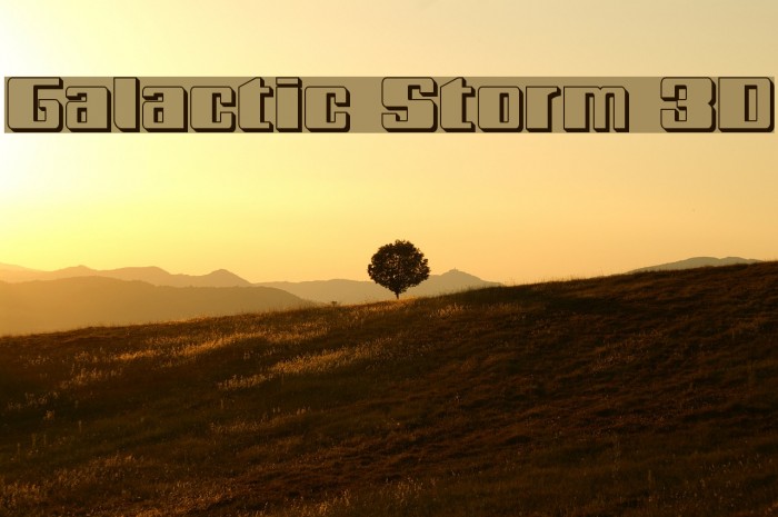 Galactic Storm 3D Font examples