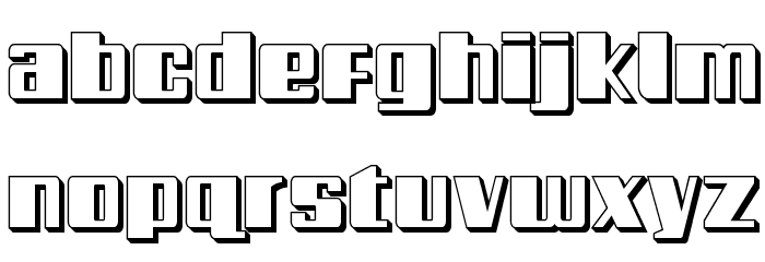 Galactic Storm 3D Font LOWERCASE
