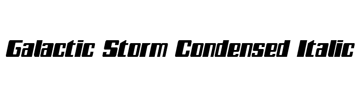 Galactic Storm Condensed Italic Fonte