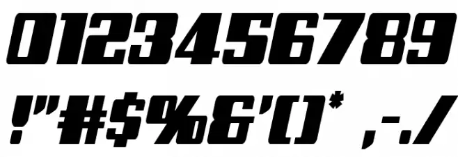 Galactic Storm Condensed Italic Fonte OUTROS PERSONAGENS