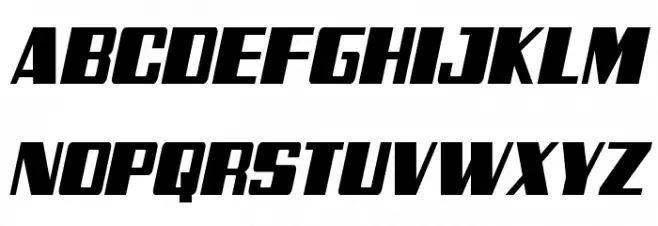 Galactic Storm Condensed Italic 字体 大写