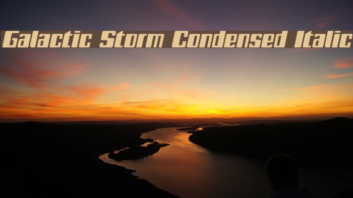 Galactic Storm Condensed Italic Font examples