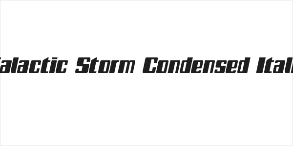 Galactic Storm Condensed Italic Logo