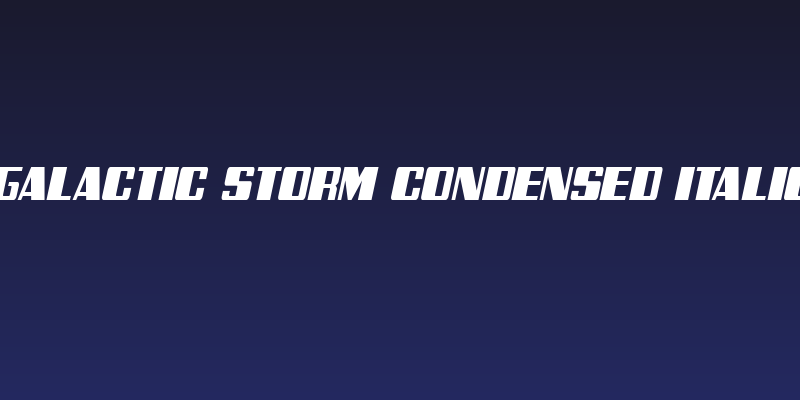 Galactic Storm Condensed Italic Social Header