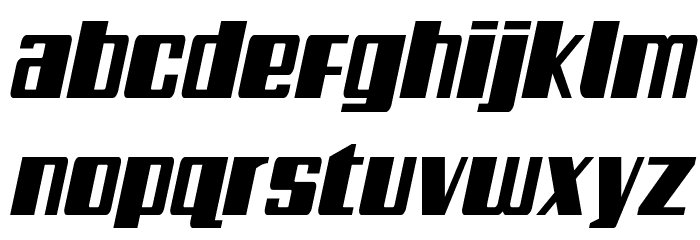 Galactic Storm Condensed Italic Font LOWERCASE