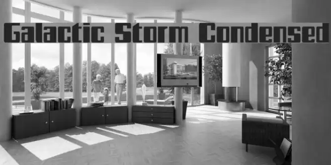 Galactic Storm Condensed Font examples