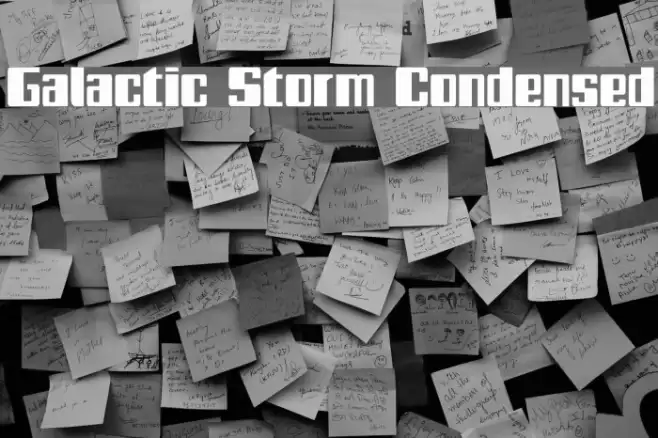Galactic Storm Condensed Font examples