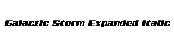 Galactic Storm Expanded Italic Font