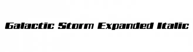 Galactic Storm Expanded Italic 