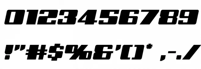 Galactic Storm Expanded Italic Font OTHER CHARS