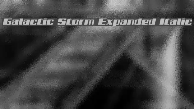 Galactic Storm Expanded Italic Font examples