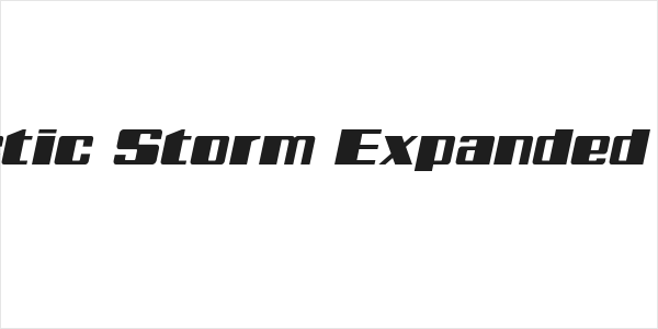 Galactic Storm Expanded Italic Logo