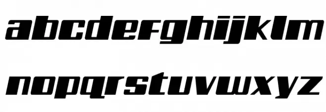 Galactic Storm Expanded Italic Caratteri MINUSCOLO