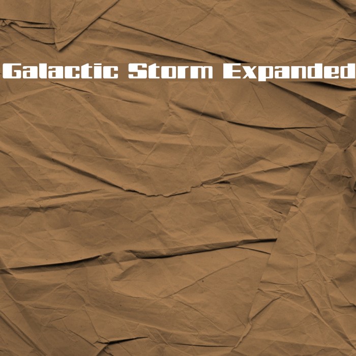 Galactic Storm Expanded Font examples