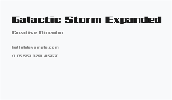 Galactic Storm Expanded Business Card