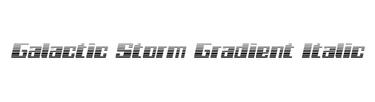 Galactic Storm Gradient Italic Fonte