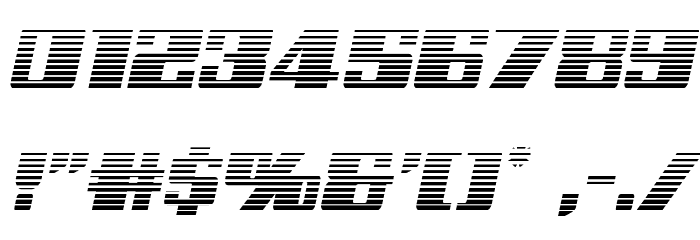 Galactic Storm Gradient Italic Font OTHER CHARS