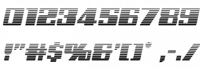 Galactic Storm Gradient Italic Font OTHER CHARS