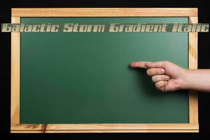 Galactic Storm Gradient Italic Font examples