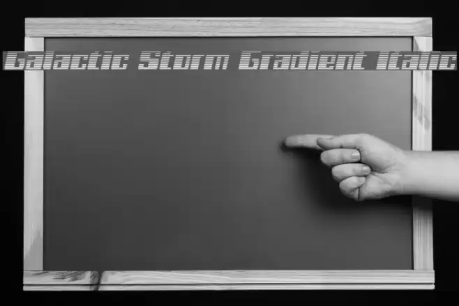 Galactic Storm Gradient Italic Font examples