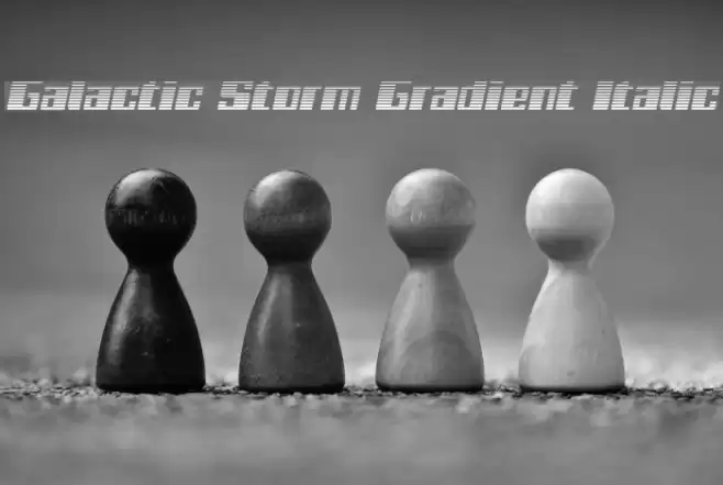 Galactic Storm Gradient Italic Font examples