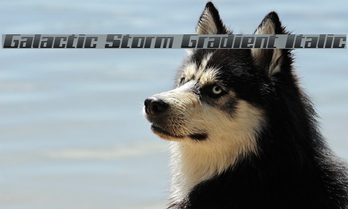 Galactic Storm Gradient Italic Font examples