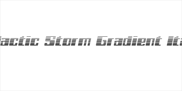 Galactic Storm Gradient Italic Logo