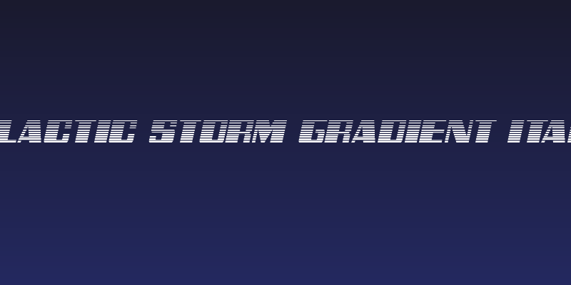 Galactic Storm Gradient Italic Social Header