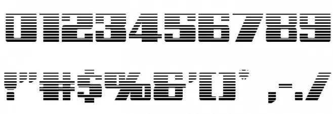 Galactic Storm Gradient Font OTHER CHARS