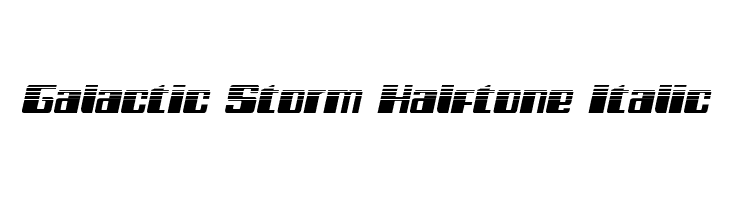 Galactic Storm Halftone Italic Font