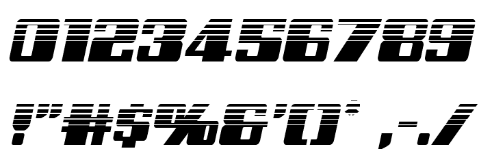 Galactic Storm Halftone Italic Font OTHER CHARS