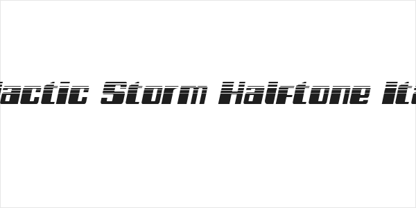 Galactic Storm Halftone Italic Logo