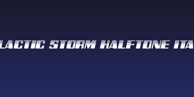 Galactic Storm Halftone Italic Social Header