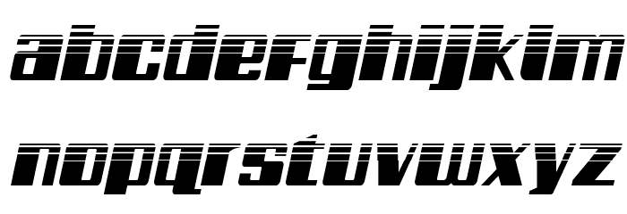 Galactic Storm Halftone Italic Font LOWERCASE