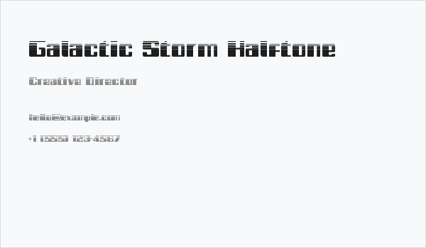 Galactic Storm Halftone Business Card