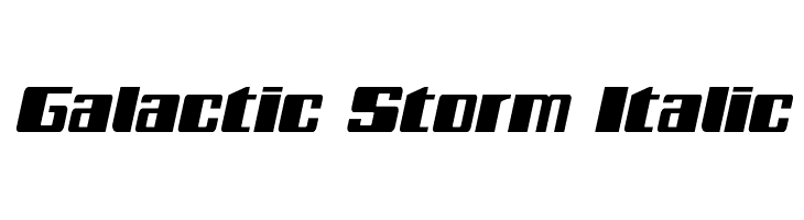 Galactic Storm Italic Font