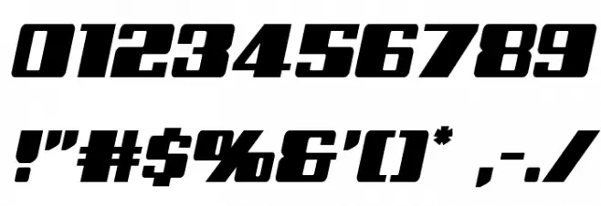 Galactic Storm Italic Font OTHER CHARS