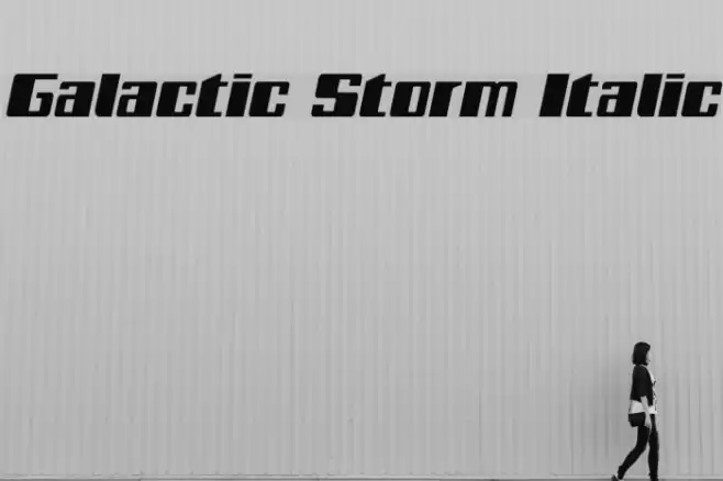 Galactic Storm Italic Font examples