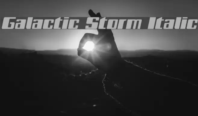 Galactic Storm Italic Font examples