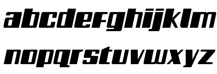 Galactic Storm Italic Font LOWERCASE