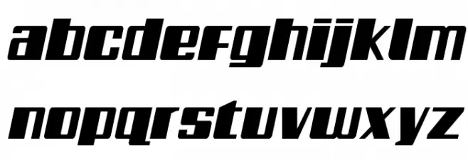 Galactic Storm Italic फ़ॉन्ट लोअरकेस