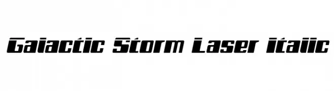 Galactic Storm Laser Italic  Скачать бесплатные шрифты