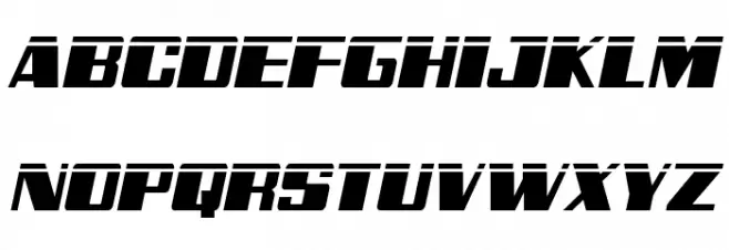 Galactic Storm Laser Italic Caratteri MAIUSCOLE