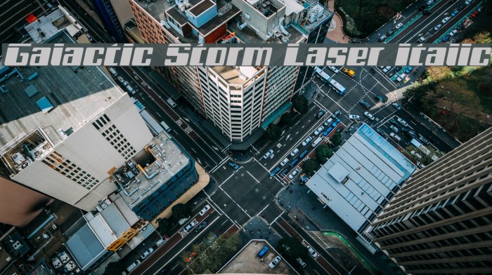 Galactic Storm Laser Italic Font examples