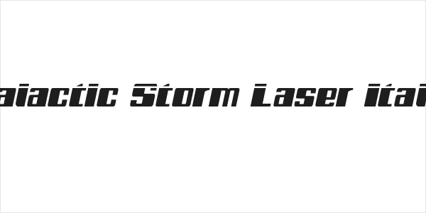 Galactic Storm Laser Italic Logo