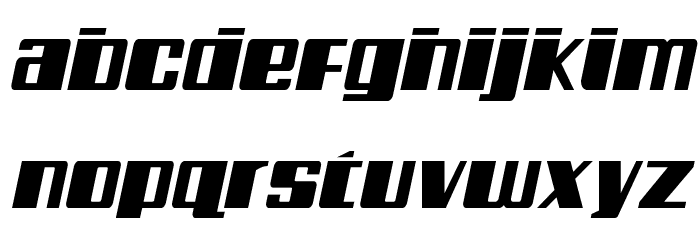 Galactic Storm Laser Italic Font LOWERCASE