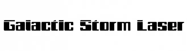 Galactic Storm Laser  Frei Schriftart Herunterladen