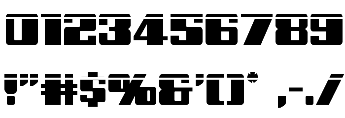 Galactic Storm Laser Font OTHER CHARS
